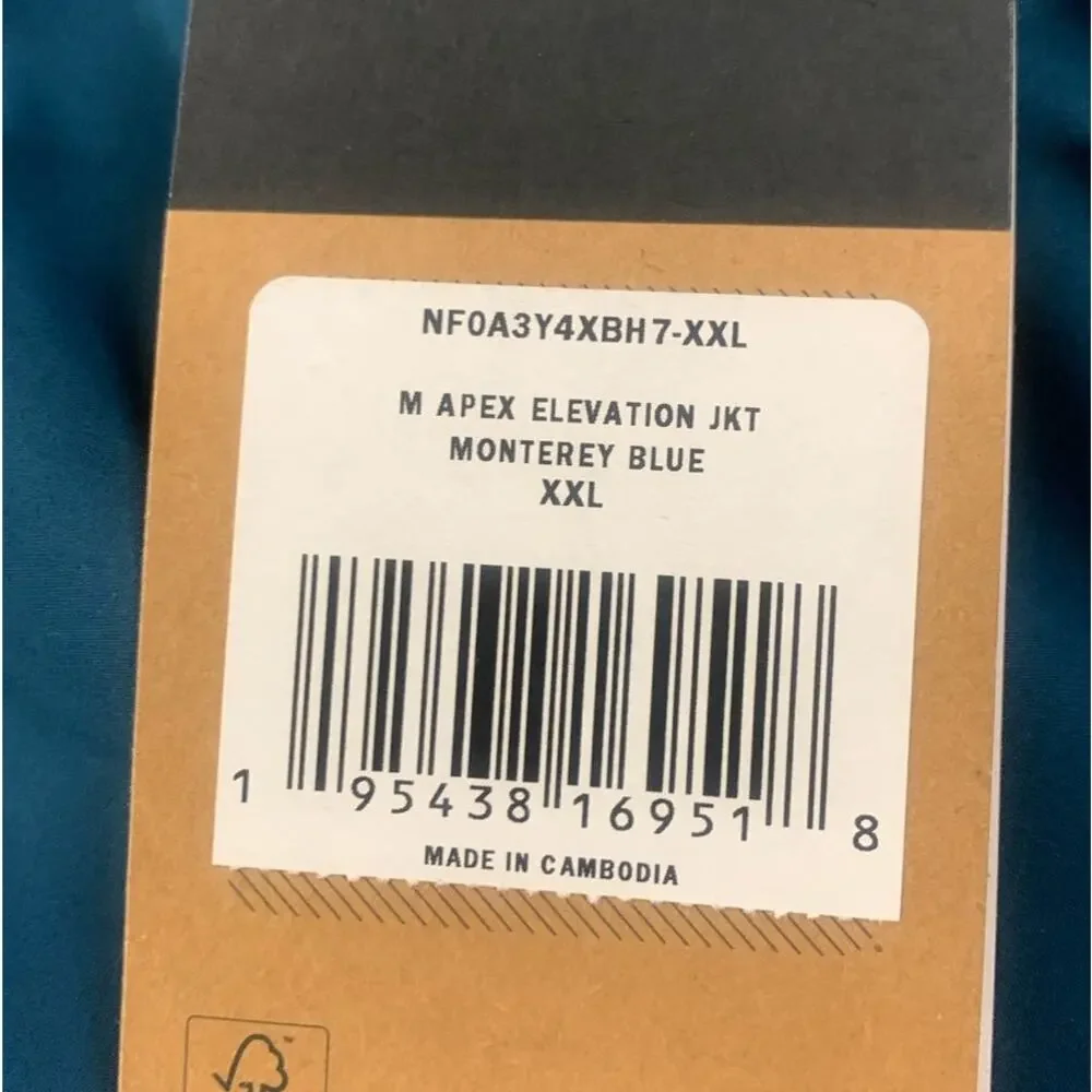 The North Face Men's XXL Apex Elevation Hooded Jacket, Monterey Blue